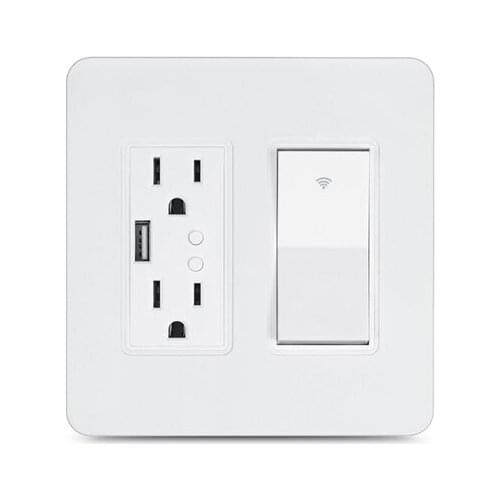 Smart wifi American standard wall socket mobile phone remote switch control