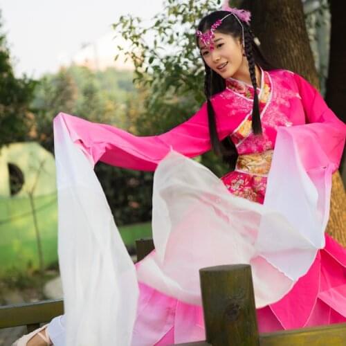 Chinese Classical Dance Clothes Hanfu Ancient Costume Fairy Set Long Sleeves Costumes Water Sleeves Myth Festival Clothes