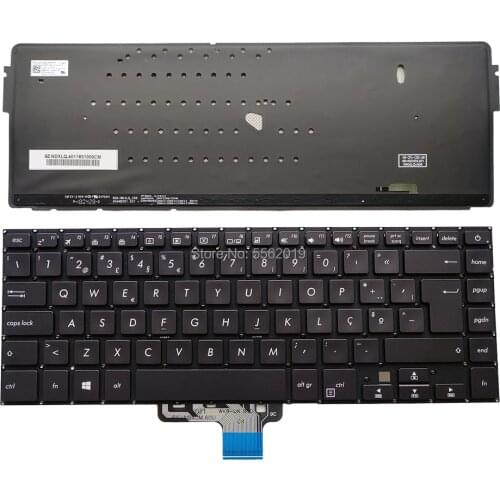 OVY PO Backlight keyboard for ASUS VIVOBOOK X510 X510U X510UN X510UF Portuguese black Replacement keyboards 0KNB0 4626PO00 Sale