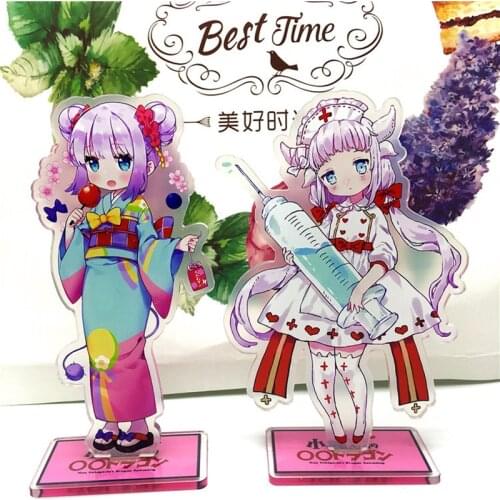 Kobayashi-san Chi No Maid Dragon Acrylic Stand Model Toys Anime Figure Plate Holder Desk Decoration Doulb Side