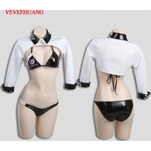 VEVEFHUANG Kосплей Azur Lane IJN Atago Cosplay Costume Mobile Games Racing Bike Girl Leather Suit Halloween Xmas Party Uniform