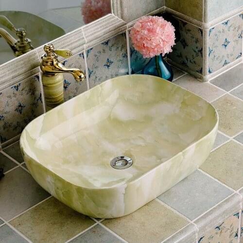 Creative Art Bathroom Basin oval ceramic Wash Basin bathroom sink