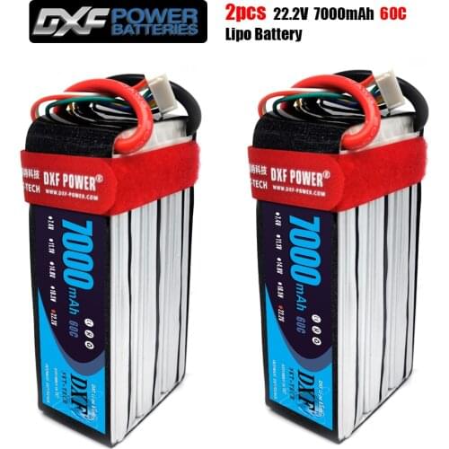 DXF 6S Lipo Battery 22.2V 7000mAh 60C Max120C for RC Airplane Helicopter Quadrotor AKKU car truck boat drone