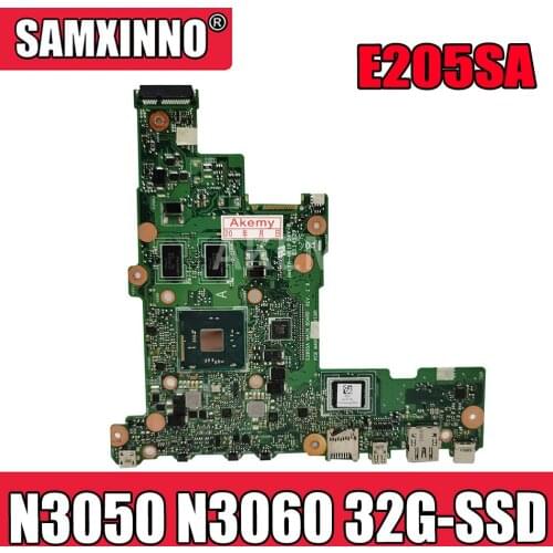 Akemy E205SA Mainboard For Asus Eeebook Flip E205S TP200S TP200SA laptop motherboard N3050 N3060 32G-SSD