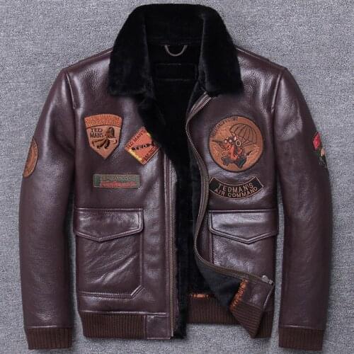 2020 New One Clothing Male Loose Coat Original Ecology Lamb Clothes Leather And Fur Lapel Self-cultivation Motorcycle
