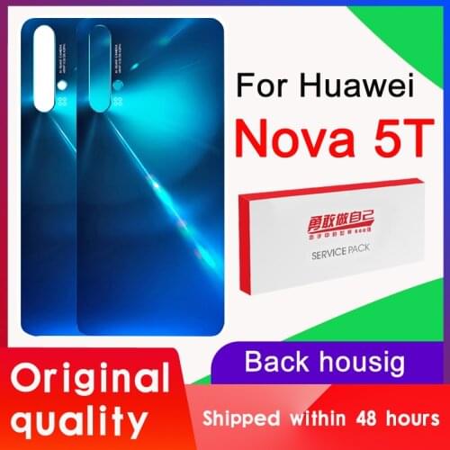 Original Back Housing Replacement For Huawei Nova 5T Back Cover Battery With Adhesive Sticker For Nova 5T Rear Cover