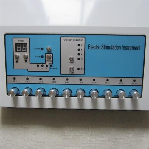 Portable EMS micro current stimulation machine with self-stick Pads Russian wave tens body massage device