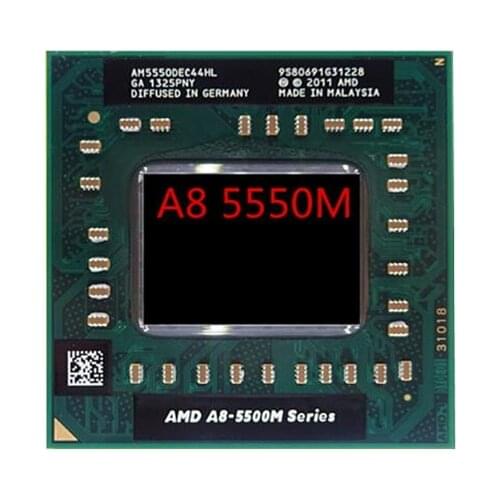 AMD Laptop CPU A8 5500M series A8-5550M A8 5550M AM5550DEC44HL Socket FS1 CPU 4M Cache/2.1GHz/Quad-Core Notebook processor