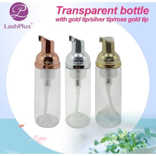 Eyelash Extensions Shampoo Transparent Refillable Empty Bottle Eyelash Extension Cleaning Foam No Stimulation Makeup Clean