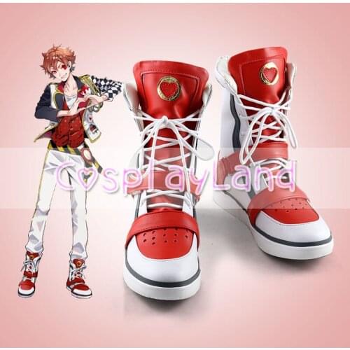 Twisted Wonderland Ace Trappola Cosplay Boots Ace Red Shoes Men Costume Customized Accessories Halloween Party Shoes