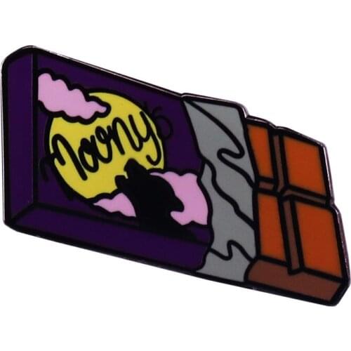 Cartoon Chocolate enamel pin perfect gift idea for birthday or Christmas, Valentinesday