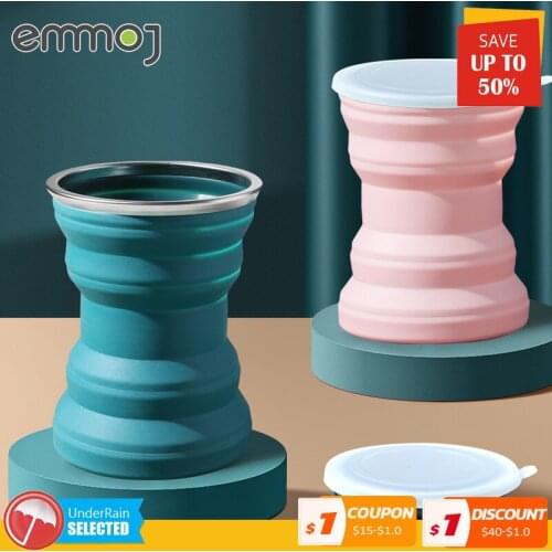Collapsible Coffee Mugs Travel Silicone Cup Folding Water Cups FREE Food Grade Drinking Ware Mug Tea Coffee Cups 2.5cm Size