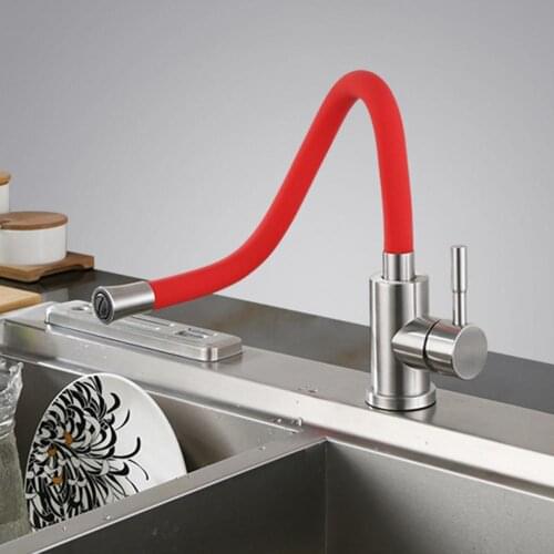 Kitchen Sink Faucet 360 Degree Rotation Rubber Water Purification Tap Hot Cold Water Mixer Tap Faucet Kitchen Faucets Sprayer