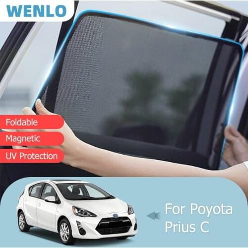 For Toyota Prius C 2005-2012 Front Windshield Car Sunshade Side Window Blind Sun Shade Magnet Windscreen Visor Mesh Curtain Net
