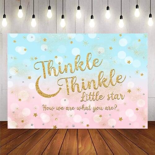 Twinkle Twinkle little star backdrop for photography newborn baby shower party decoration supplies customize photophone props