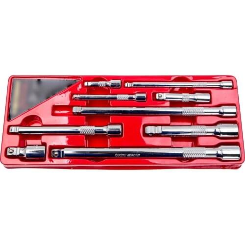 9PC Drive Car Wobble Socket Extension Bar Timing Tools Kit Box 1/4" 3/8" 1/2"