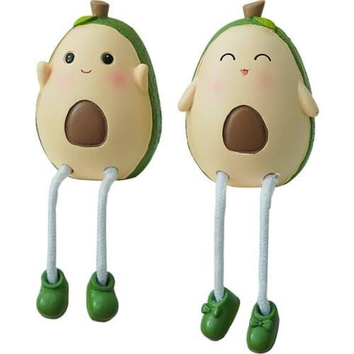 Lovely Girls Heart Home Decoration Resin Avocado Ornaments Leggings Doll Creative Desktop Ornaments Gifts