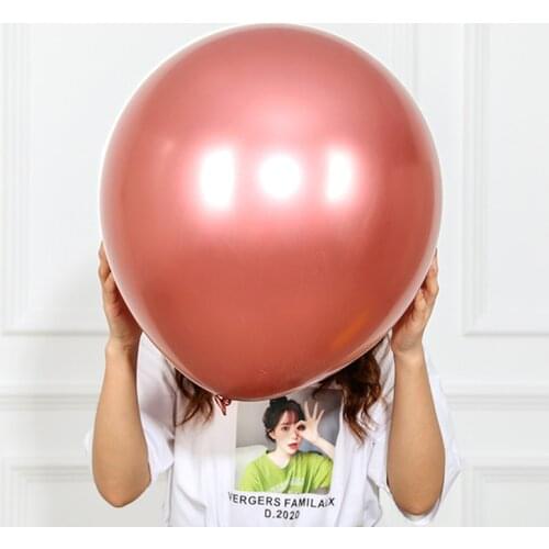 18inch 12inch 10inch 5inch Rose Gold Metallic Chrome Balloons Pink Red Latex Globos Wedding Birthday Party Decoration Supplies