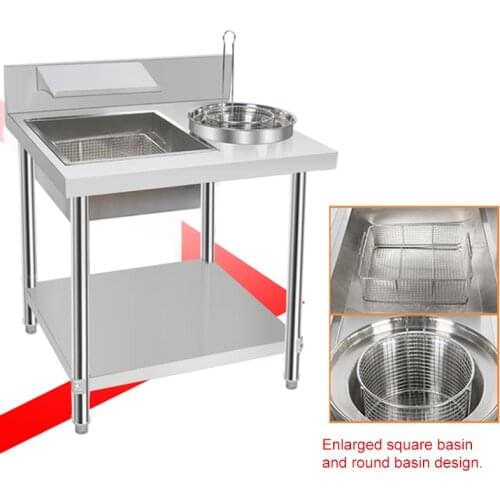 WK-800 Breading Table Commercial Stainless Steel Breading Table Fried Chicken Breading Machine Burger Shop Equipment