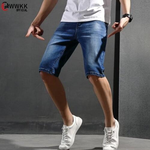 WWKK 2021 Summer New Mens Fashion Denim Shorts Fashion Casual Classic Style Brand Regular Fit Short Jeans Male