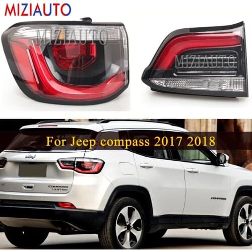 MIZIAUTO LED Rear Tail Light For Jeep Compass 2017 2018 Tail Stop Brake Warning Light Rear Turn Signal lamp Car Accessories
