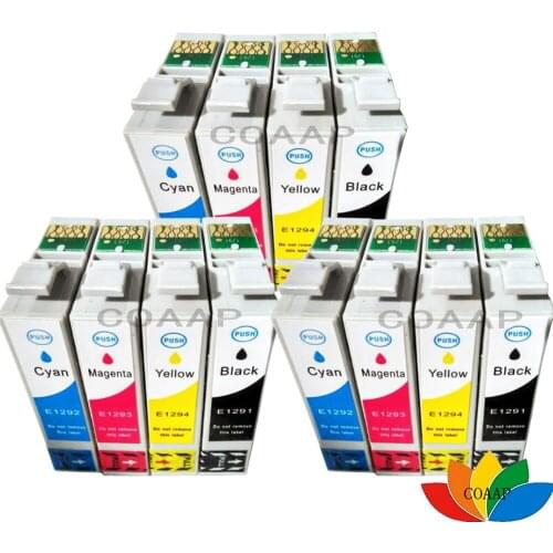 12x T1291 T1292 T1293 T1294 T1295 Compatible Ink Cartridge For EPSON WF-7015 WF-7525 WF-7515 WF-3010DW WF-3520DWF WF-3540DTWF