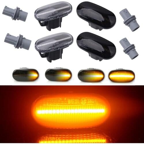 2Pcs Dynamic Led Side Marker Lights Turn Signal Blinker Lamps For Honda Accord Civic CRX Prelude S2000 Del Sol Fit Integra