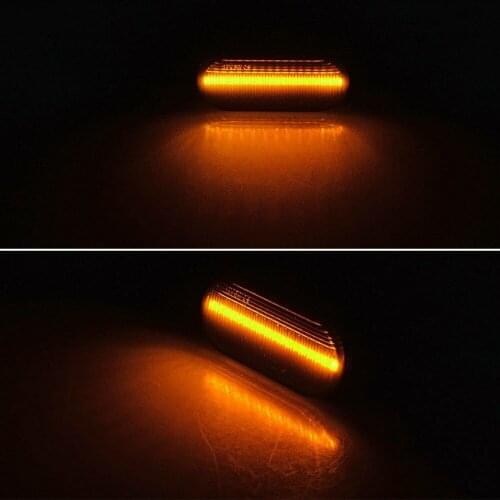 Smoked Side Fender Marker LED Turn Signal Light 12-30V 2pcs 3000K Accessories Durable