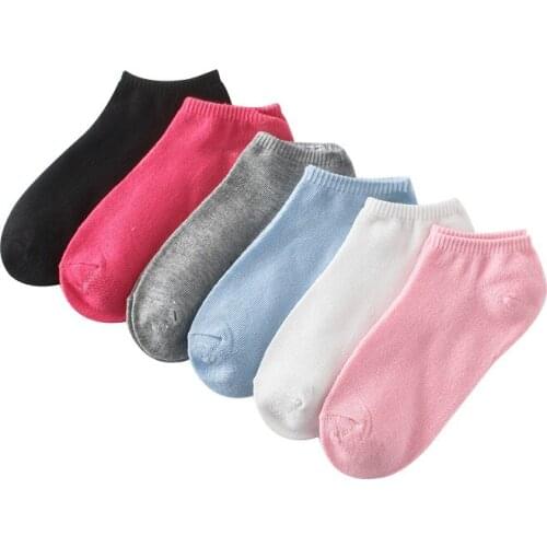 5 Pairs Women Socks Cotton Comfortable Ankle High Quality Solid Casual Breathable Boat Socks Short Women Socks Summer Female