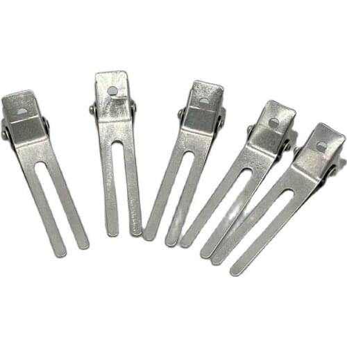 500 PCS 1 3/4INCH 45MM Silver Nickel Color Double Prong Hair Clip Metal Hair Clip Alligator Clip Duck Clip