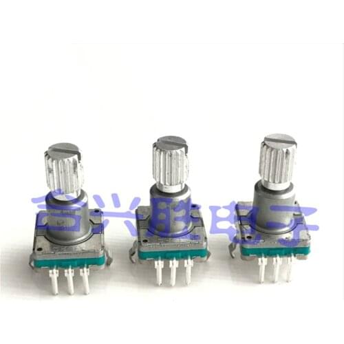 EC11 car radio CD volume adjustment knob potentiometer with key shaft length 15MM push switch stroke 0.5MM
