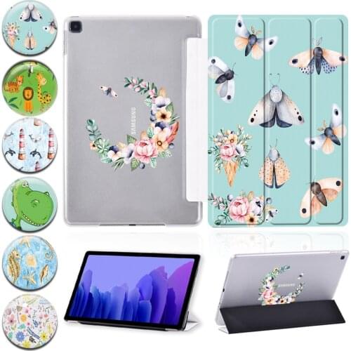 Tablet Case for Samsung Galaxy Tab A7 10.4 2020 SM-T500 T505 Three-Fold Folio Stand Cover for Galaxy Tab A 10.1 2019 T510 T515