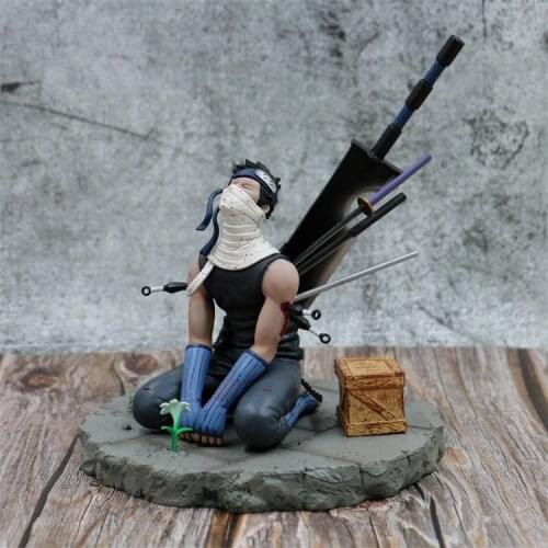 Action Figure Toys Anime Naruto 19cm Momochi Zabuza Gk Haku Fox Mask Ornament Death Of Zabuza Kirigakure Display Model Gift Toys