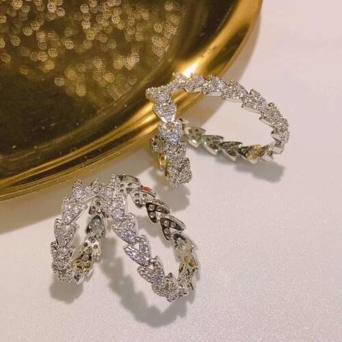 GAOLA Superimposed Simple Ear Clip Personality Zircon Geometric Irregular Curve Single Ear Bone Clip Female Jewelry Gift