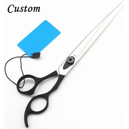 Custom high quality 440c 8 inch Pet dog grooming hair scissors Animals cutting barber scissor shears tools hairdressing scissors