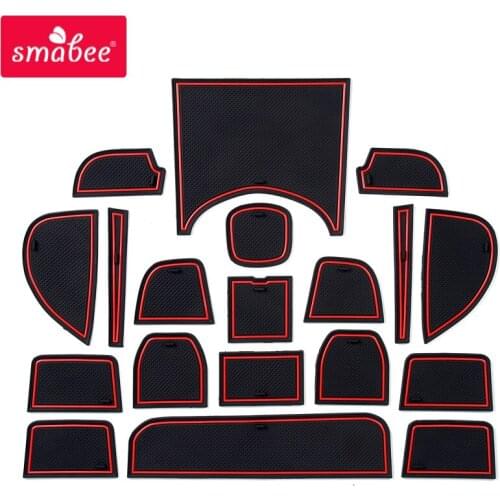 Smabee Gate slot mat For Honda HRV Vezel 2015 ~ 2019 HRV H RV 2016 2017 2018 Cup Non-slip mats Accessories Stickers Car Styling