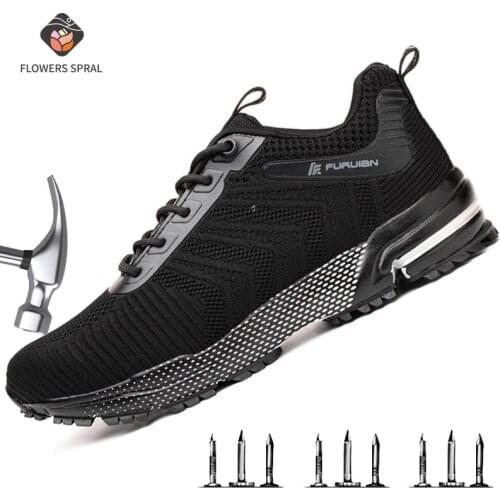 Mens And Womens Safety Sports Shoes Anti-Extrusion Steel-Toed Shoes Anti-Piercing Safety Work Shoes Large Size 36 To 48