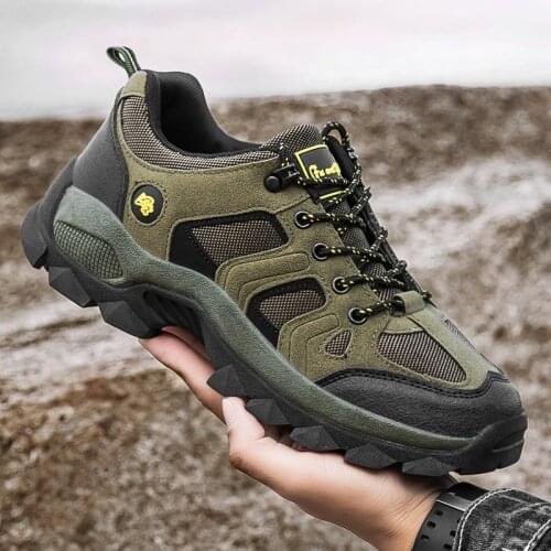 New Women and Men Hiking Shoes Lace-up Couple Sports Shoes Size 37-47 Outdoor Non-slip Wear-resistant Jogging Hiking Shoes Men