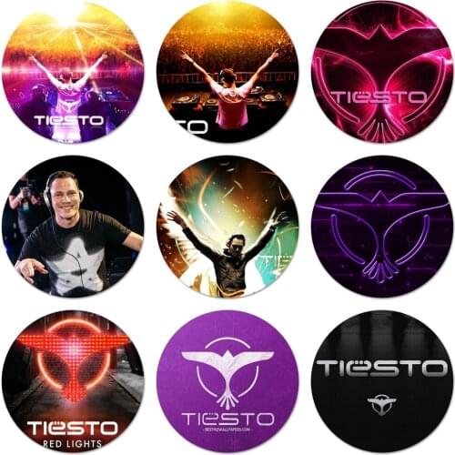 Music Dutch Dj Tiesto Logo Icons Pins Badge Decoration Brooches Metal Badges For Clothes Backpack Decoration 58mm