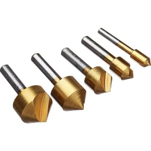Mini Drill Tool Tools Herramientas Ferramentas 3 Sets/lot _ 5 Pcs Metric Single Flute Countersink Drill Chamfering Cutter Bit