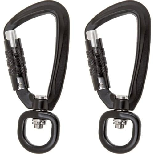 Pack of 2 Outdoor Self Lock Carabiner Climbing Dog Clip Hammock Hanging Hook for Camping Traveling Climbing Accessories