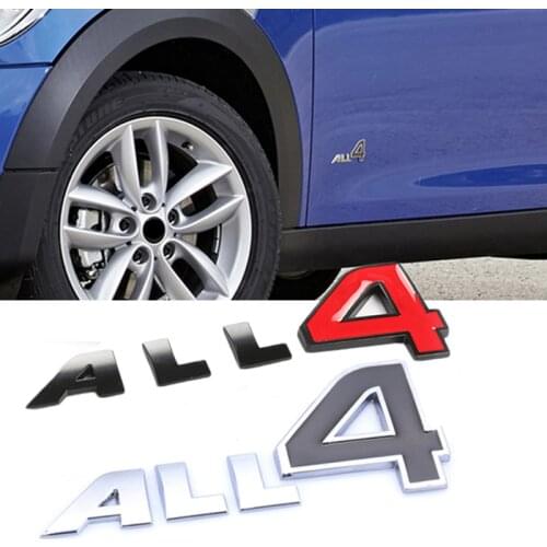 3D Letter All 4 Car Body Side Logo Sticker Emblem Badge Decals Auto Decoration Fit For MINI Cooper JCW S Car styling Accessories