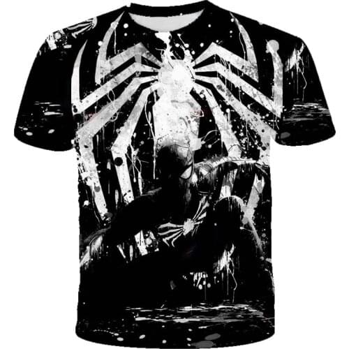Marvel Men Clothes 2021 New Mens Summer Spiderman 3D Print Short Sleeve T-shirt 3D Print T Shirt Casual Men/Women T Shirts Tops
