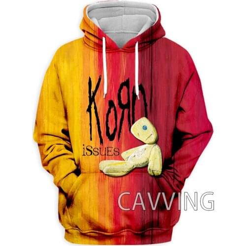 New Fashion Women/Mens 3D Print Korn Band Hoodies Hooded Sweatshirts Harajuku Hoodie Sweatshirts Tops Clothing