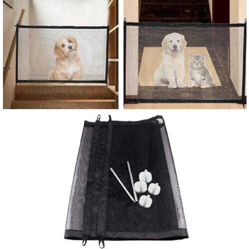New Magic Pet Dog Gate Pet Fence Barrier Folding Safe Guard Indoor Outdoor Puppy Dog Separation Protect Enclosure Pet Supplies