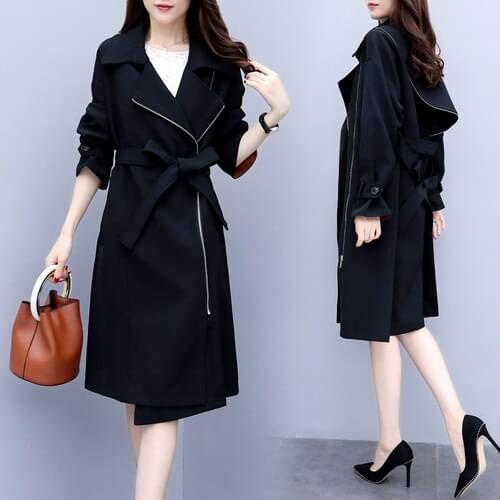 Solid Colour Long Wind Coat Casaco Feminino Stylish Trench Coat For Women New Womens Windbreaker Ol Raincoat Female Clothes