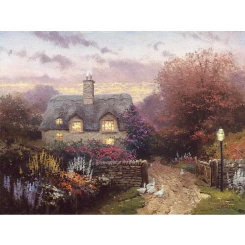 Open Gate Sussex Thomas Kinkade HD Canvas Print Living Room Bedroom Wall Pictures Art Painting Home Decoration No Frame