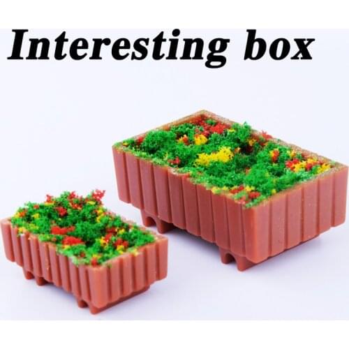 Sand table architectural model scene design home accessories interior decoration square flower bed with flowers