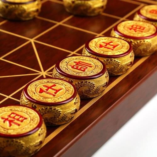 Gifts Chinese Large Portable Chess Vintage Wood Chess Game Folding Board Gathering Game Accessories Jeux Entertainment Ed50zm