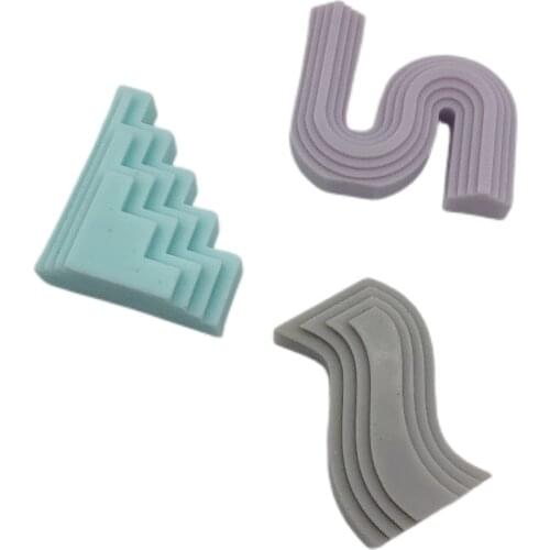 Simple Model S-shaped Candle Mold Ladder Shape Aromatherapy Plaster Mold Silicone Mold Silicone Molds Candle Shape Candle Making